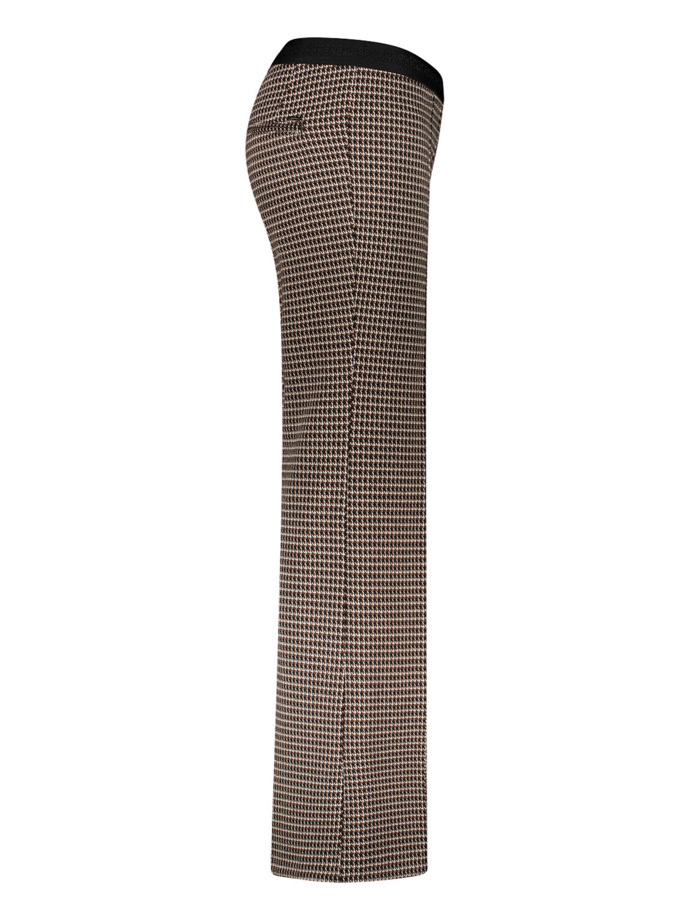 Gardeur Slim fit Trousers with creases 'Zaria' in Brown