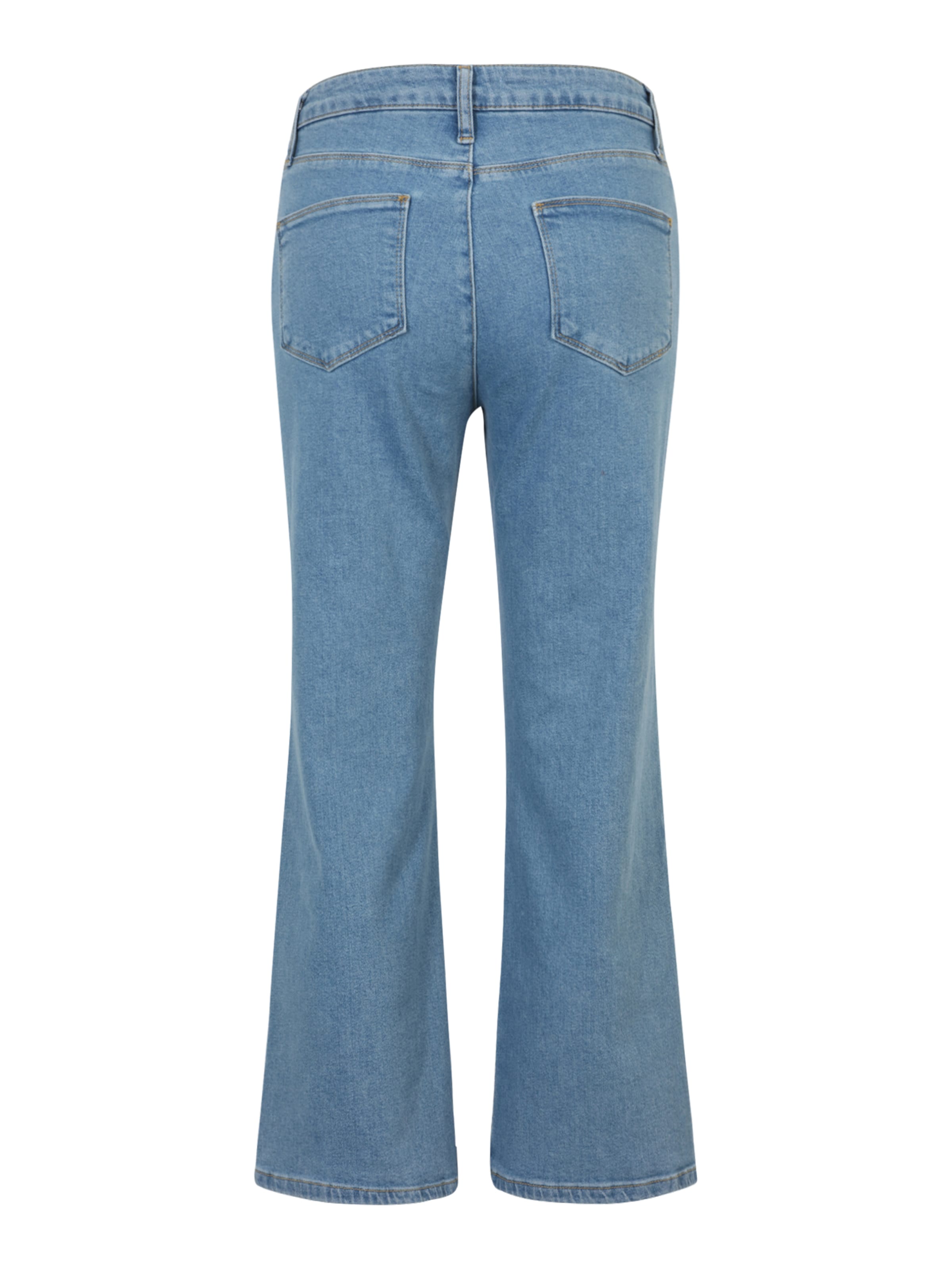 Dorothy Perkins Petite Široký strih Džínsy 'Petite Button Front Wide Leg Jeans' - Modrá