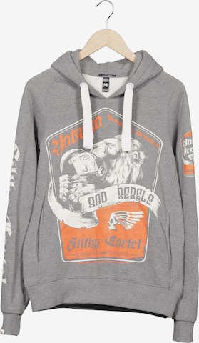 Yakuza Kapuzenpullover M in Grau: Vorderseite