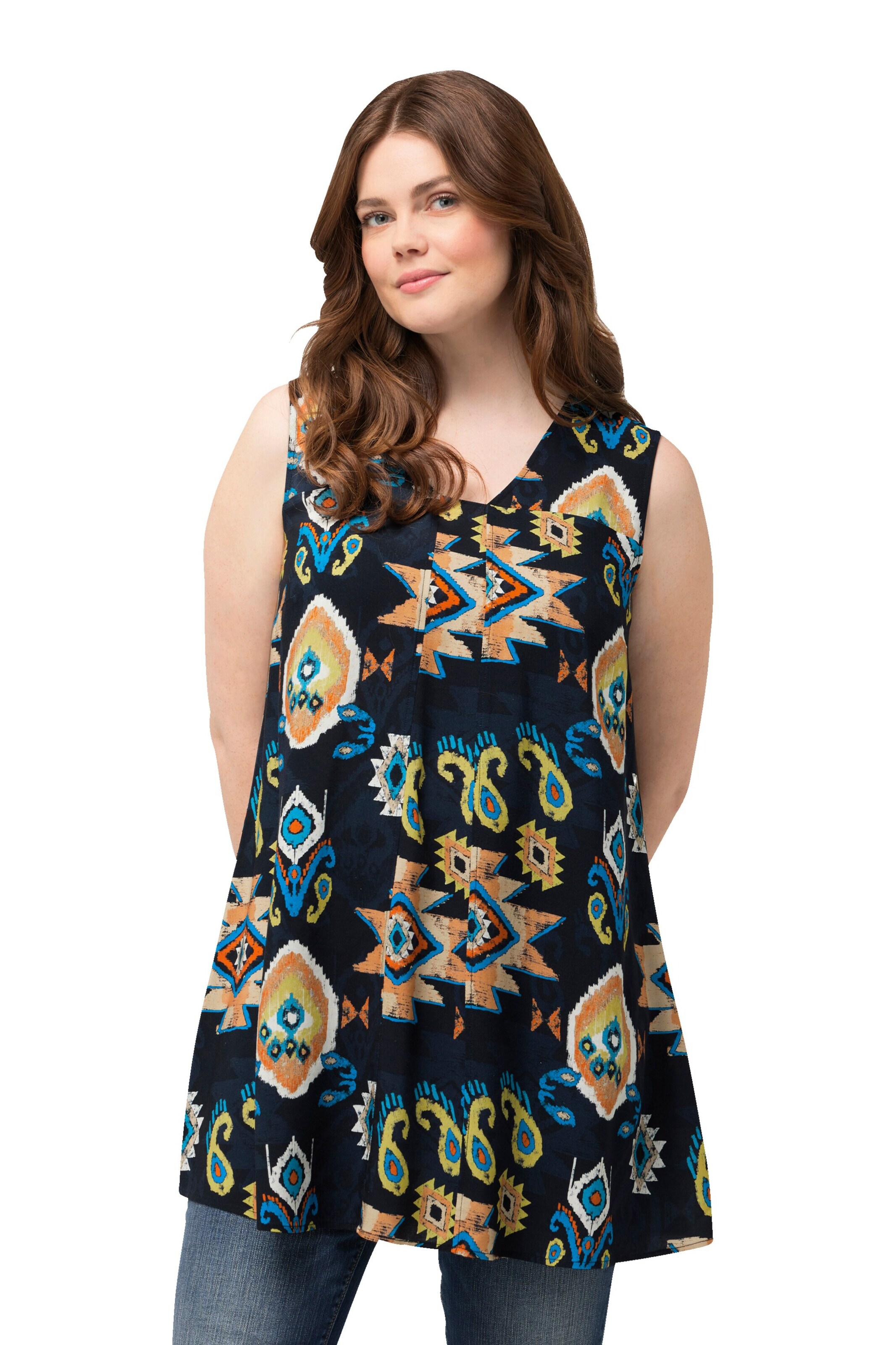 Ulla Popken Bluse in Blau: Vorderseite