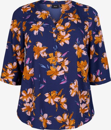 Zizzi Blouse 'CAANNI' in Blauw: voorkant