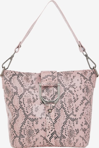 Sac bandoulière faina en rose : devant