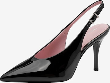 Escarpins à bride arrière Tamaris en noir : devant