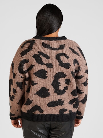 Vero Moda Curve Sweater 'ZELMA' in Brown