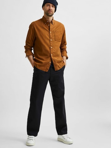 SELECTED HOMME Loose fit Chino Pants 'Salford' in Black