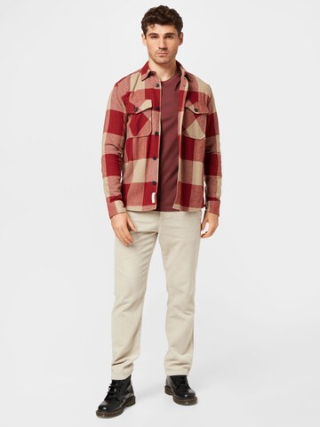 Only & Sons Regular fit Button Up Shirt 'Milo' in Red
