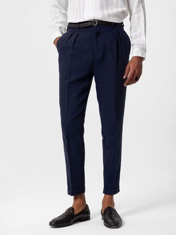 Regular Pantalon à plis Antioch en bleu : devant