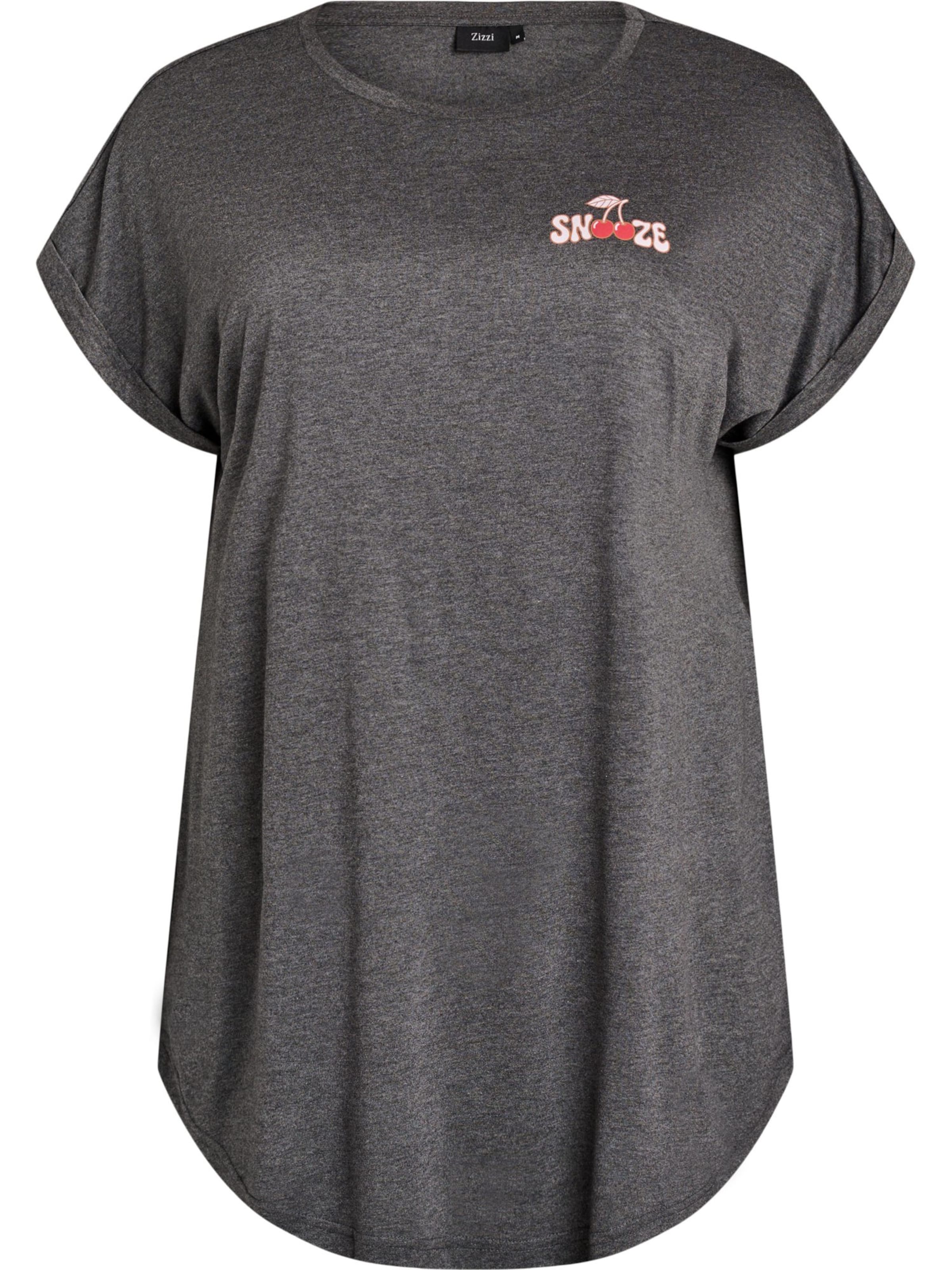 Camicia da notte 'Malis' di Zizzi in nero: frontale