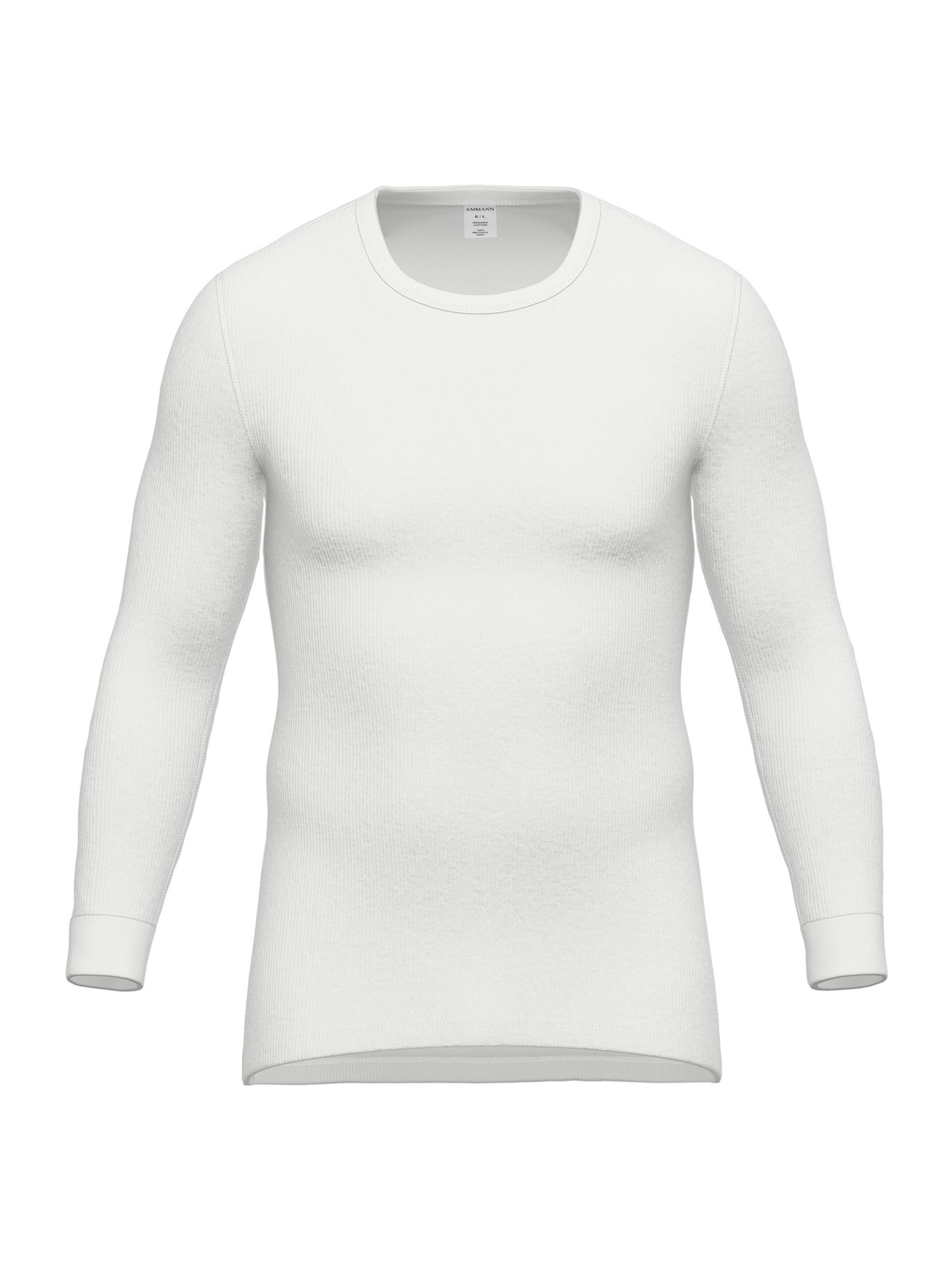 Ammann Longsleeve ' Organic Doppelripp ' in Weiß: Vorderseite