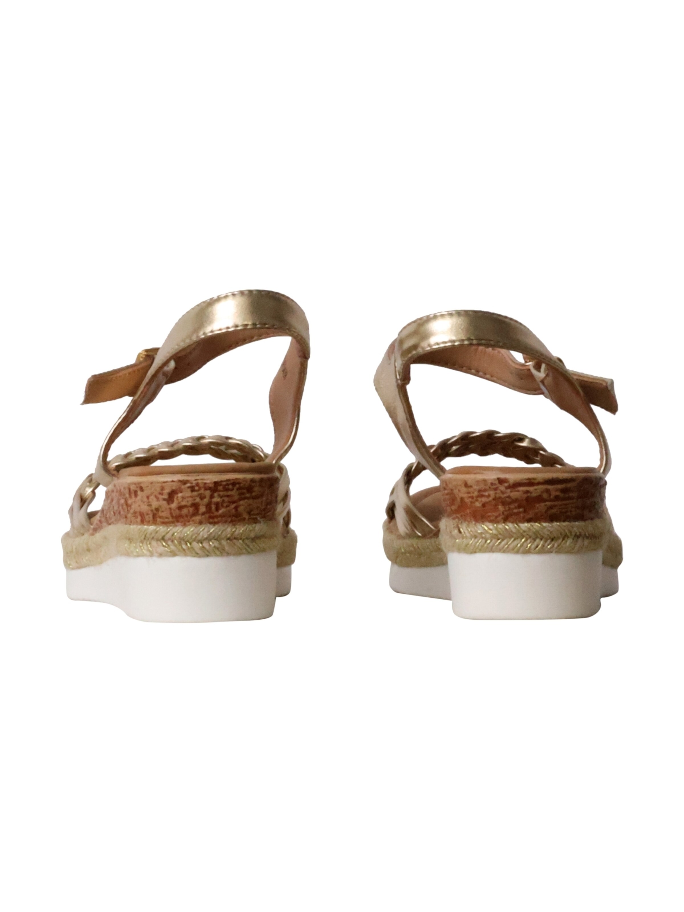 Sandales 'Kompensationssandalen mit Riemchen' The Divine Factory en or