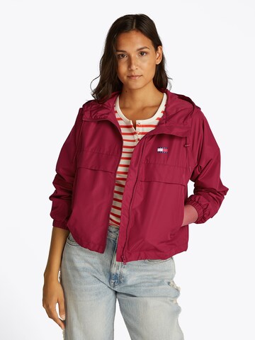 Tommy Jeans Between-season jacket 'ESSENTIAL' in Red: front
