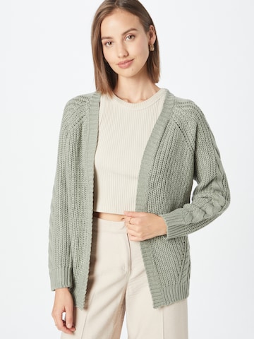 ABOUT YOU Knit Cardigan 'Saphira' in Green: front