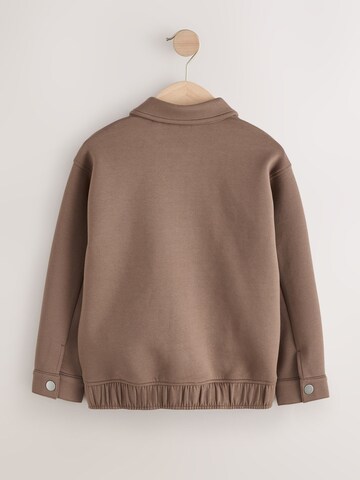 Next Sweatjacka i brun