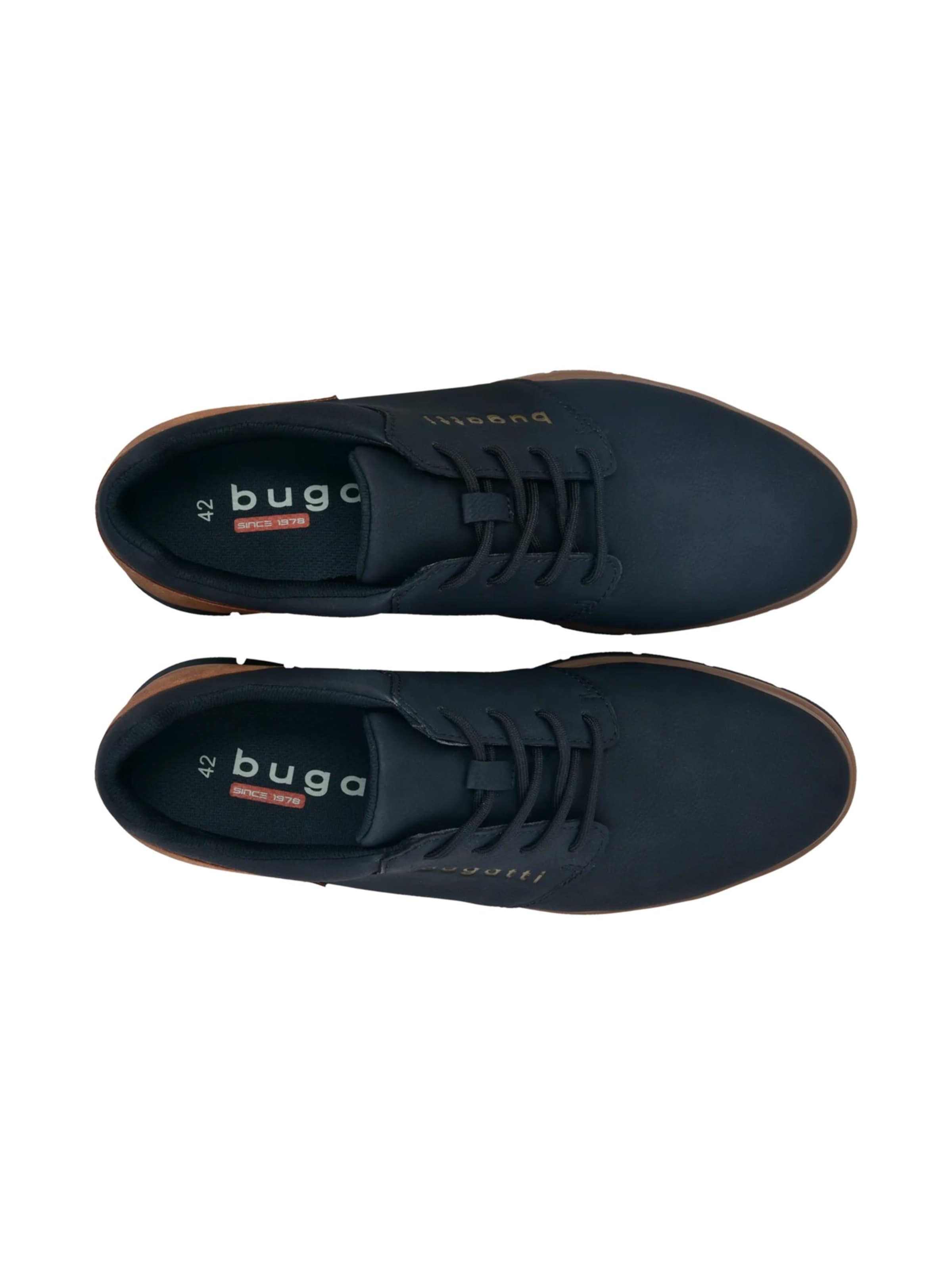 Chaussure de sport à lacets bugatti en noir