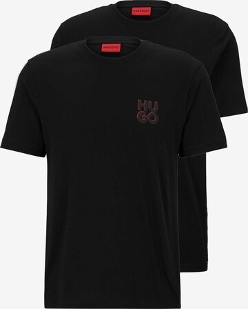 HUGO Shirt 'Dimento' in Zwart: voorkant