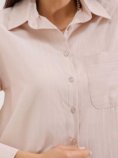 Camicia da donna Bigdart di colore beige chiaro / bianco, Visualizzazione prodotti