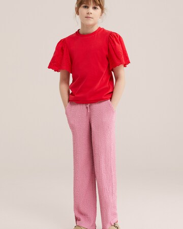 WE Fashion Обычный Штаны в Ярко-розовый