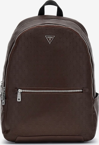 GUESS Rucksack 'Torino' in Braun: Vorderseite