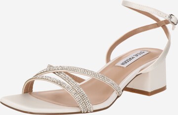 STEVE MADDEN - Sandalias con hebilla 'GABBY' en blanco: frente