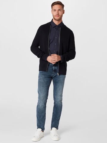 mėlyna STRELLSON Priglundantis modelis Marškiniai 'Santos'