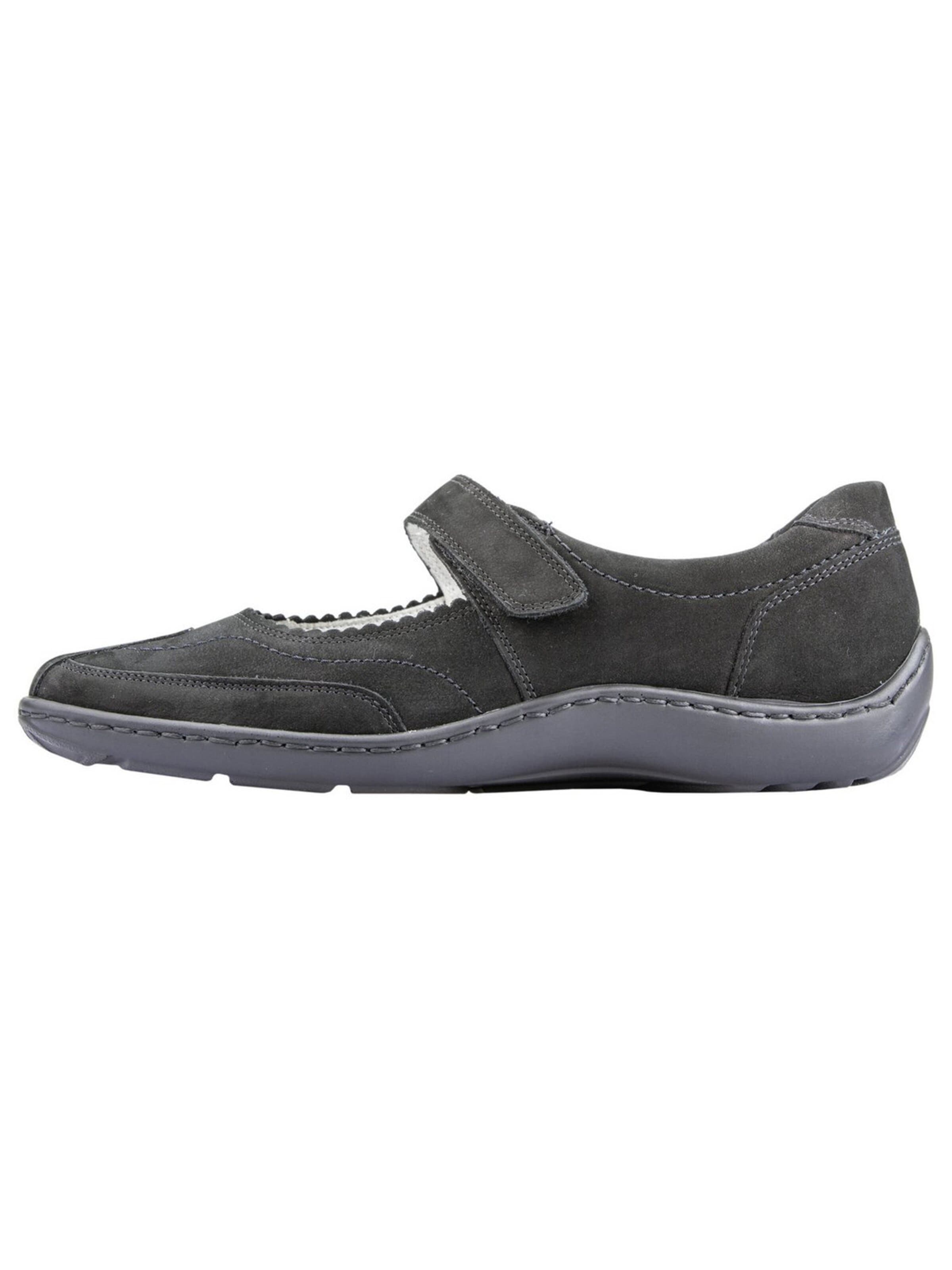 Slipper 'Komfort Slipper Damen 496302 191 001 Echtleder in schwarz' di WALDLÄUFER in nero: frontale