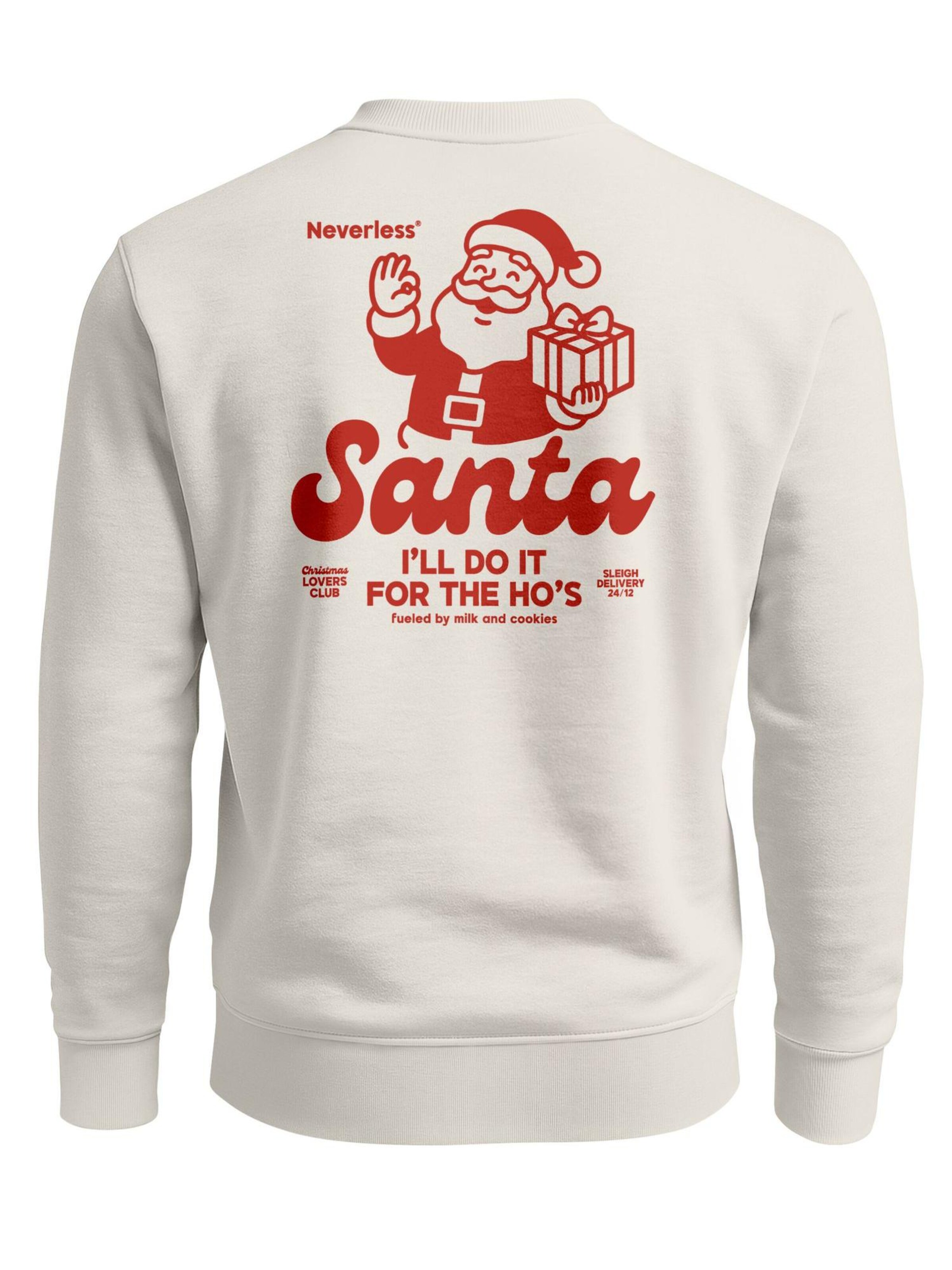 Neverless Sweatshirt 'Santa Clause' in Beige