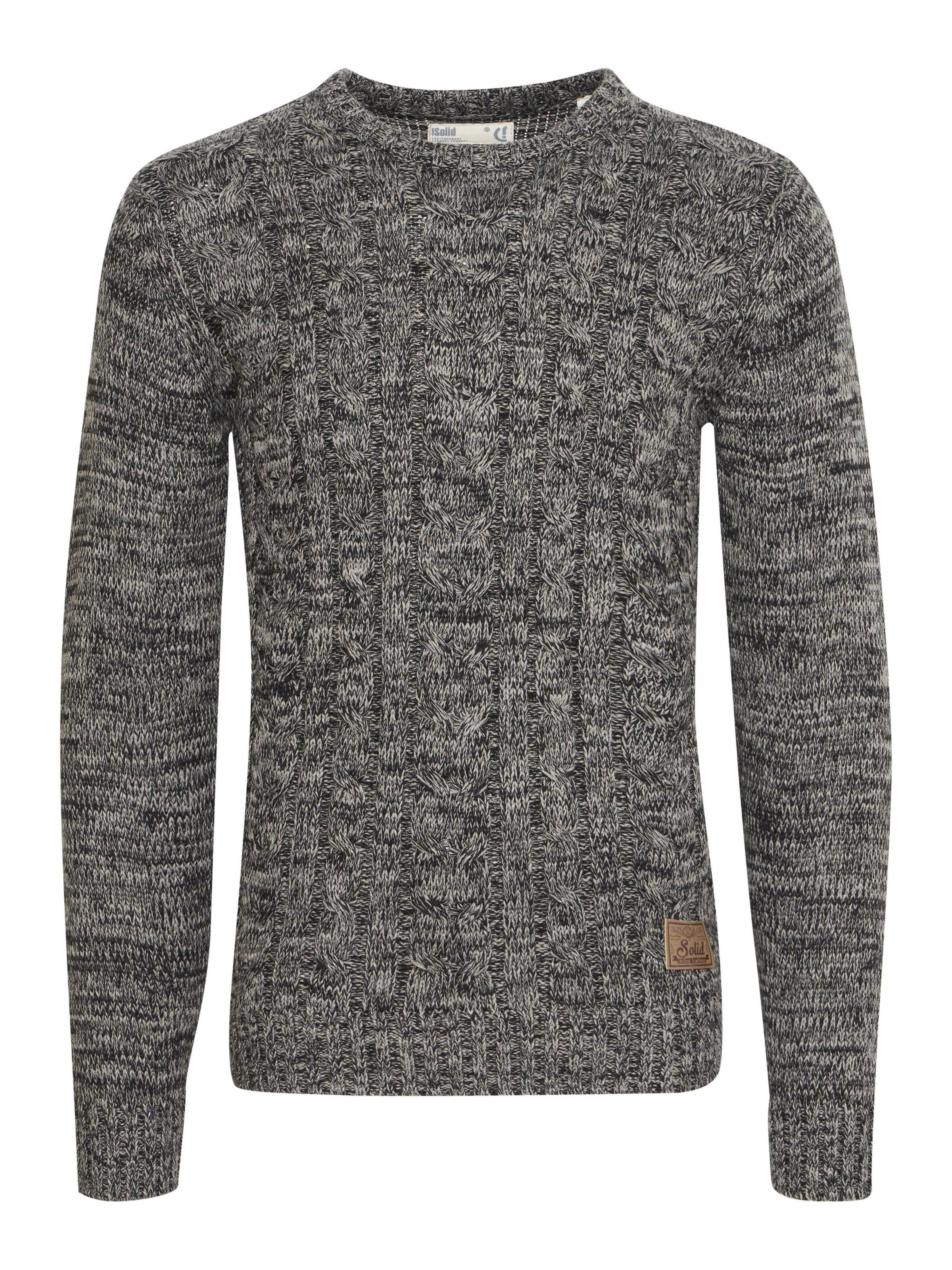 !Solid Pullover 'Philemon' in Schwarz: Vorderseite