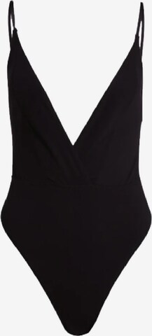 LingaDore Shirt Bodysuit in Black: front