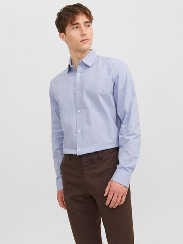 JACK & JONES Comfort fit Button Up Shirt 'Belfast' in Blue: front