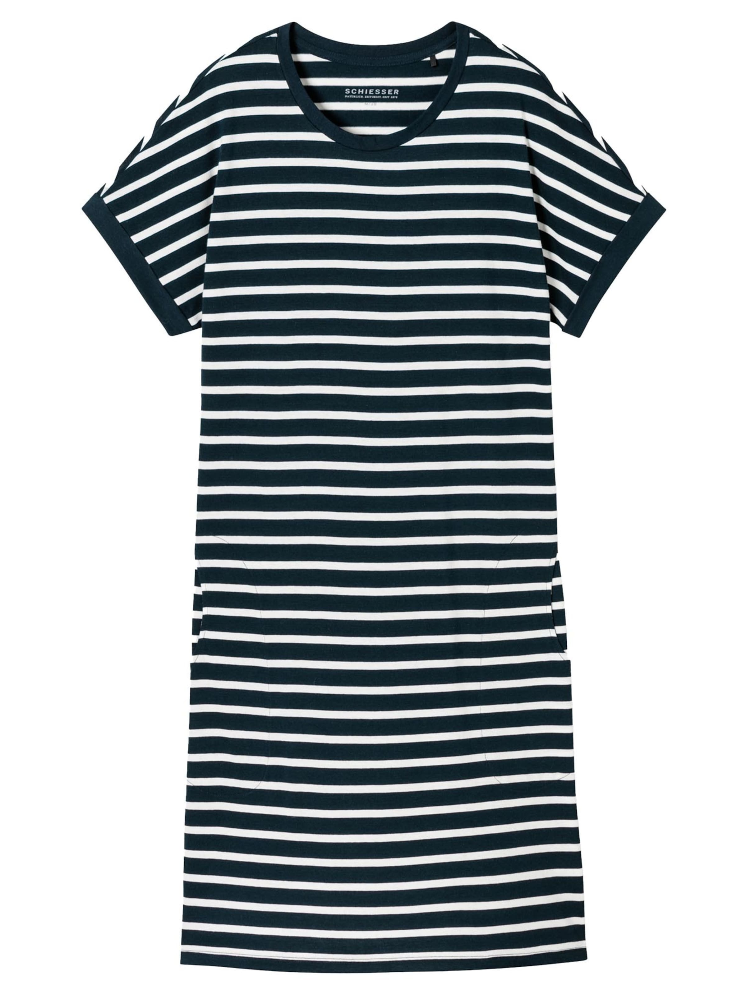 SCHIESSER Nightgown 'Casual Essentials' in Blue: front