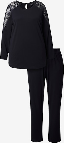 Ulla Popken Pajama in Black: front