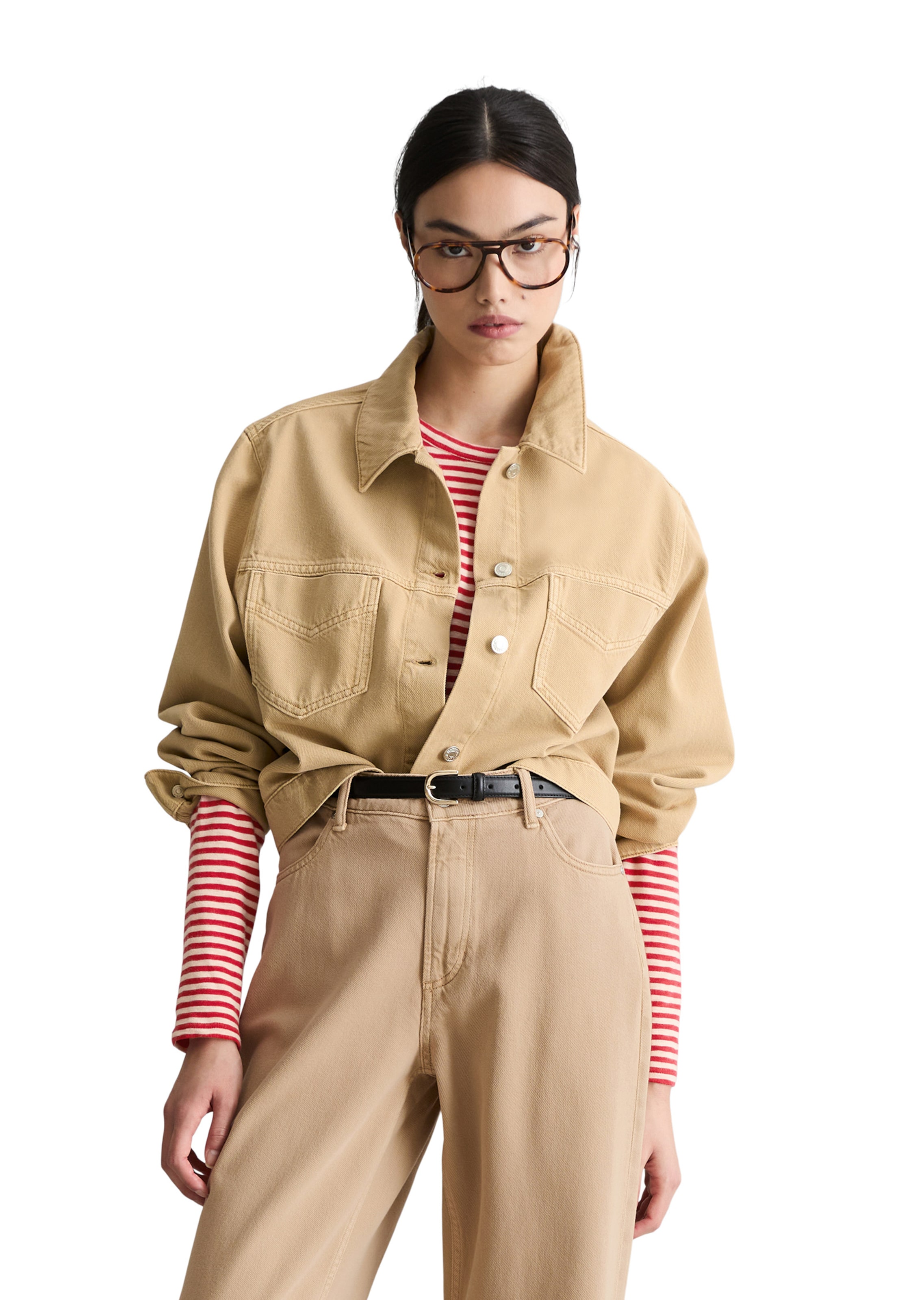 Marc O'Polo DENIM Between-season jacket in Beige: front
