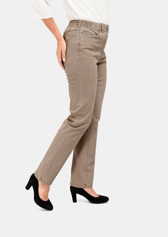 Goldner Regular Jeans 'MARTHA' in Beige
