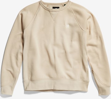 G-Star RAW - Sweatshirt 'Premium core 2.0' em bege: frente