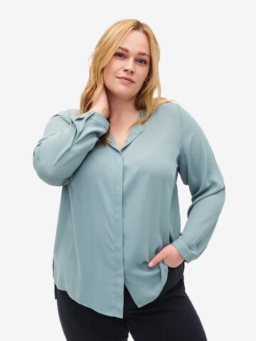 Zizzi Bluse 'Seli' i grøn: forside