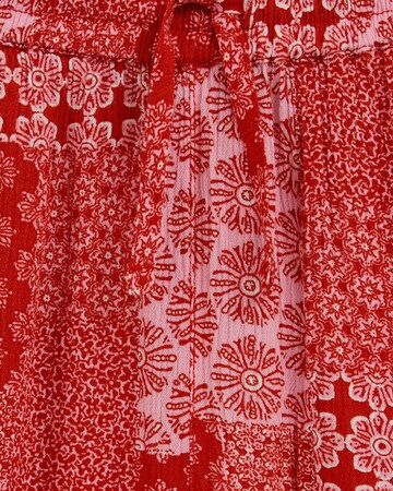 WE Fashion Ohlapna forma Hlače | rdeča barva