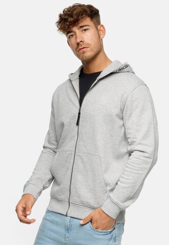 INDICODE JEANS Sweat jacket ' Mobil ' in Grey