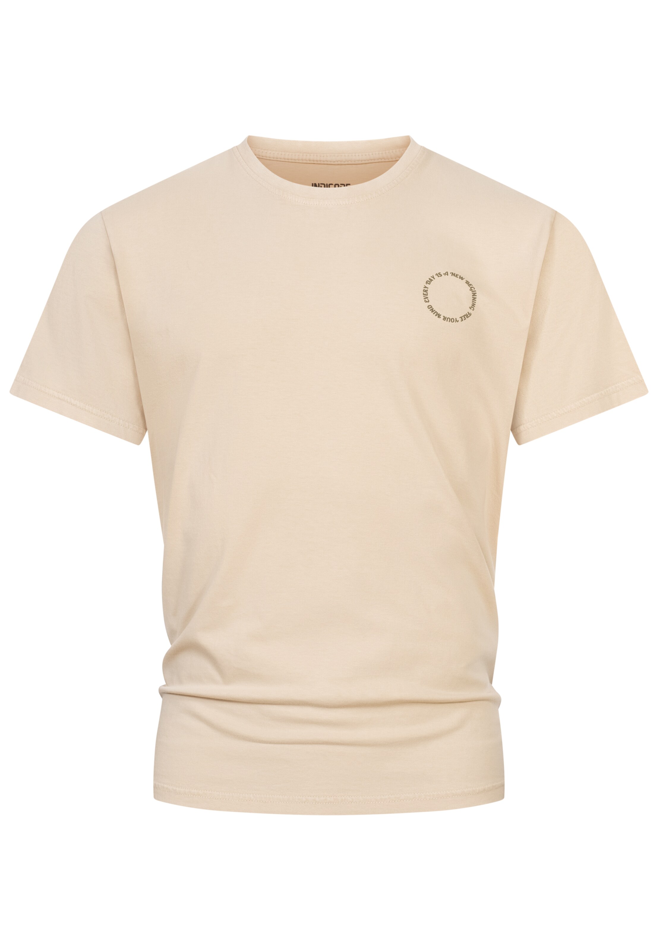 INDICODE JEANS Shirt 'Blank' in Beige: voorkant