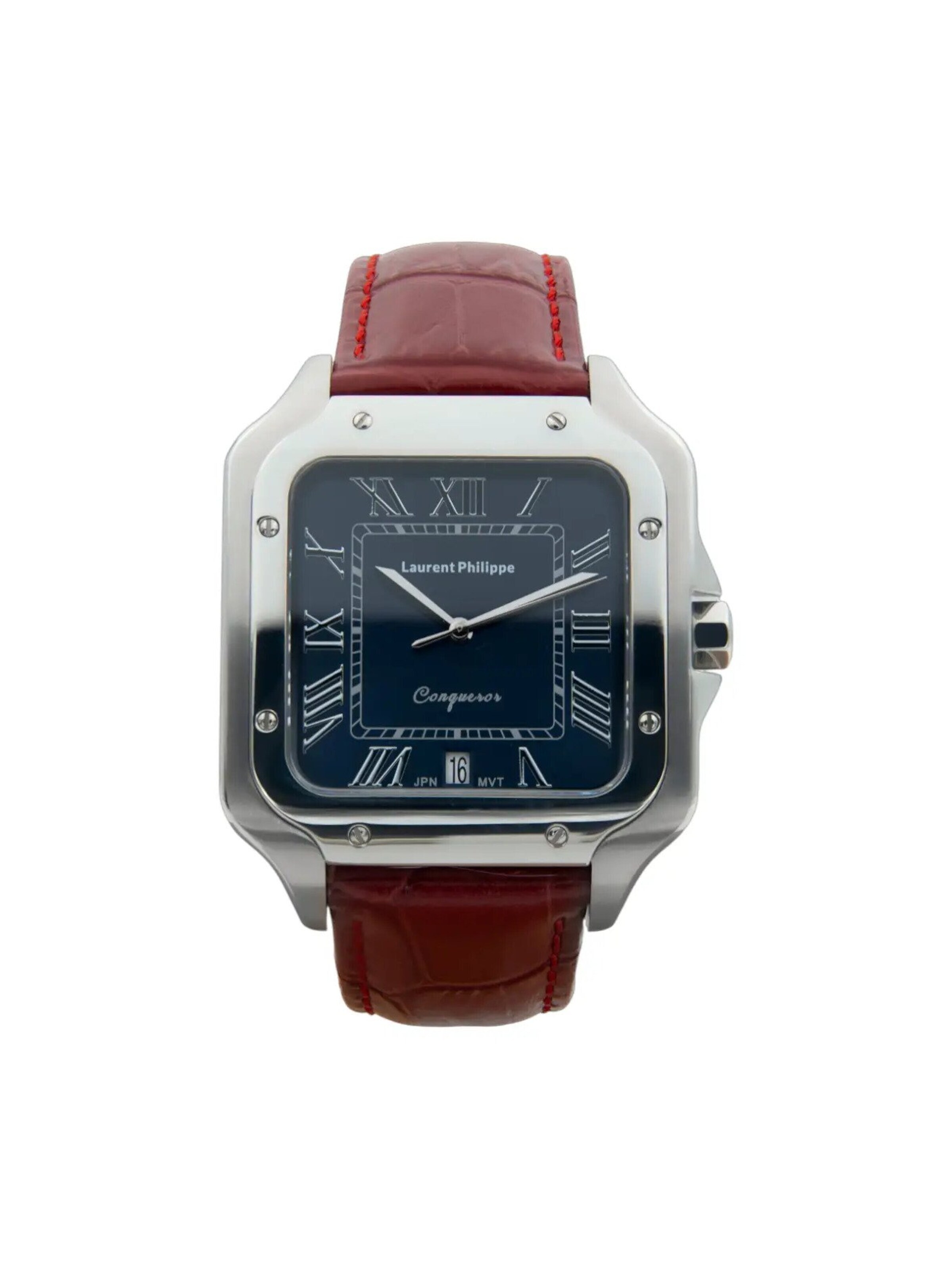 Laurent Philippe - Reloj analógico 'Conqueror Burmese' en rojo: frente