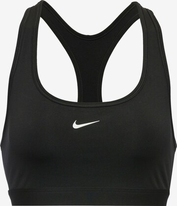 NIKE Bustier Sport-BH 'SWOOSH' in Schwarz: predná strana