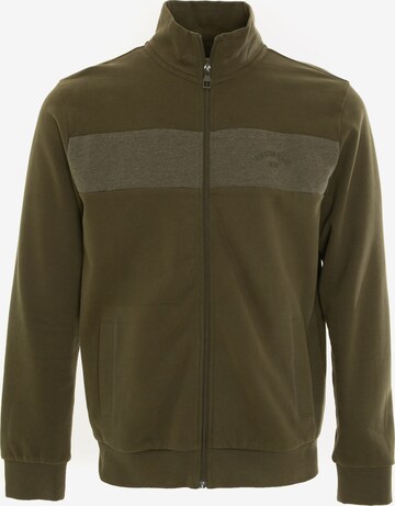 BIG STAR Zip-Up Hoodie 'JOHNSON' in Green: front