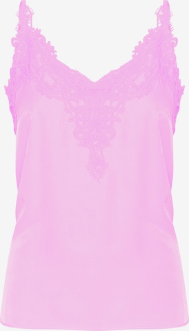 Cream Top 'Anna' in Pink: front