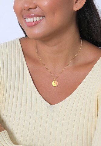 ELLI Ketting 'Sonne, Sterne, Yin und Yang' in Goud