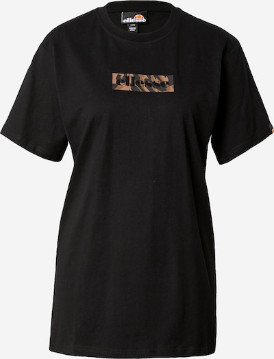 ELLESSE T-Shirt 'Grassi' in chamois / braun / schwarz, Produktansicht