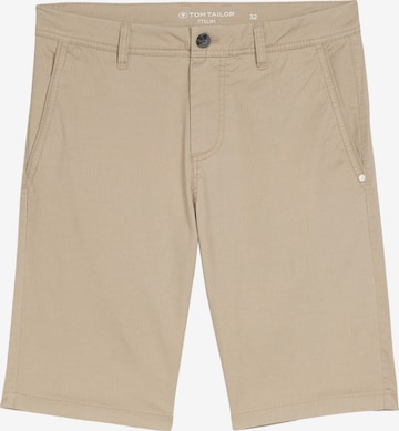 TOM TAILOR - regular Pantalón chino en beige: frente