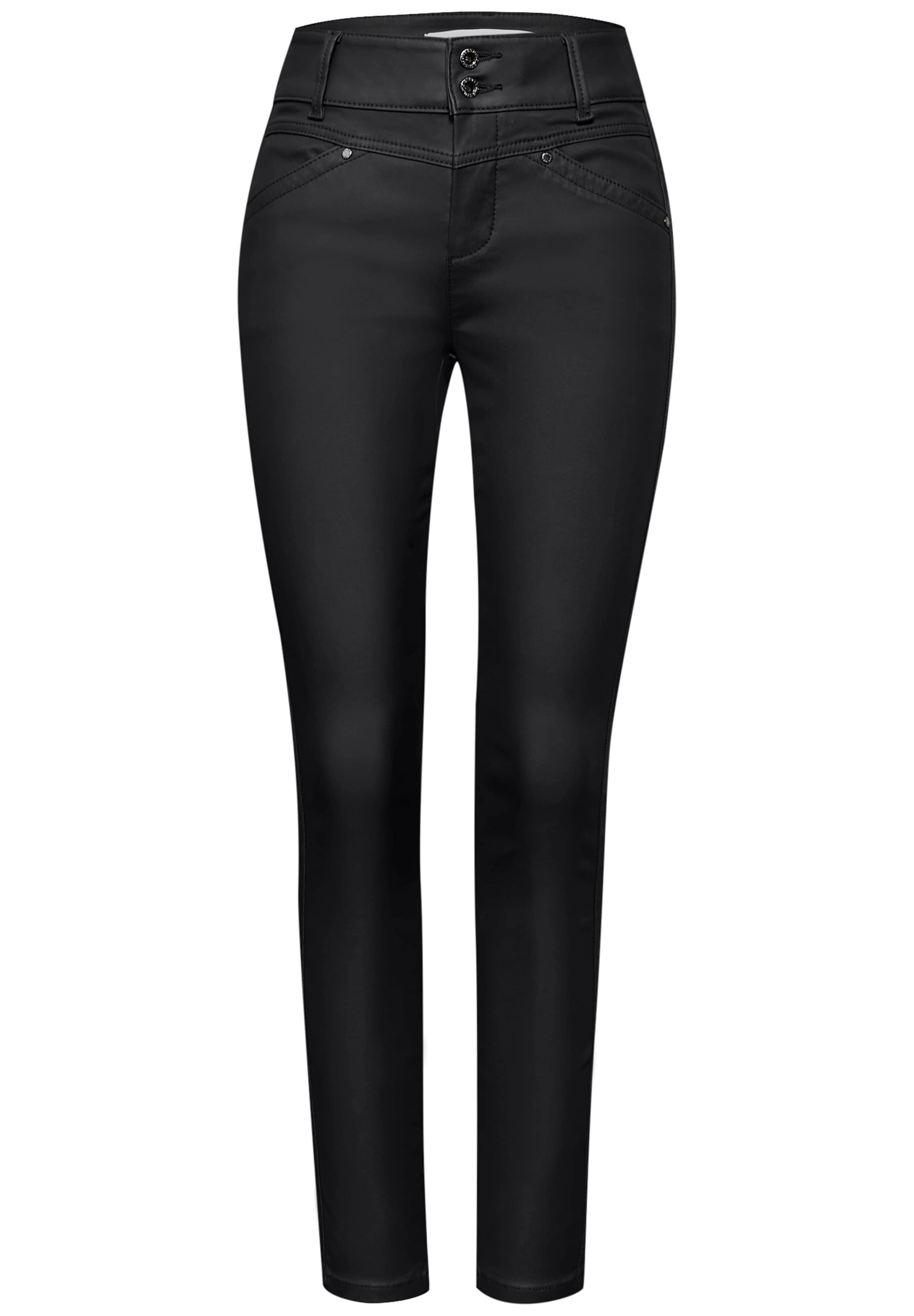 Street One Studio Slim fit Pants in Black: front