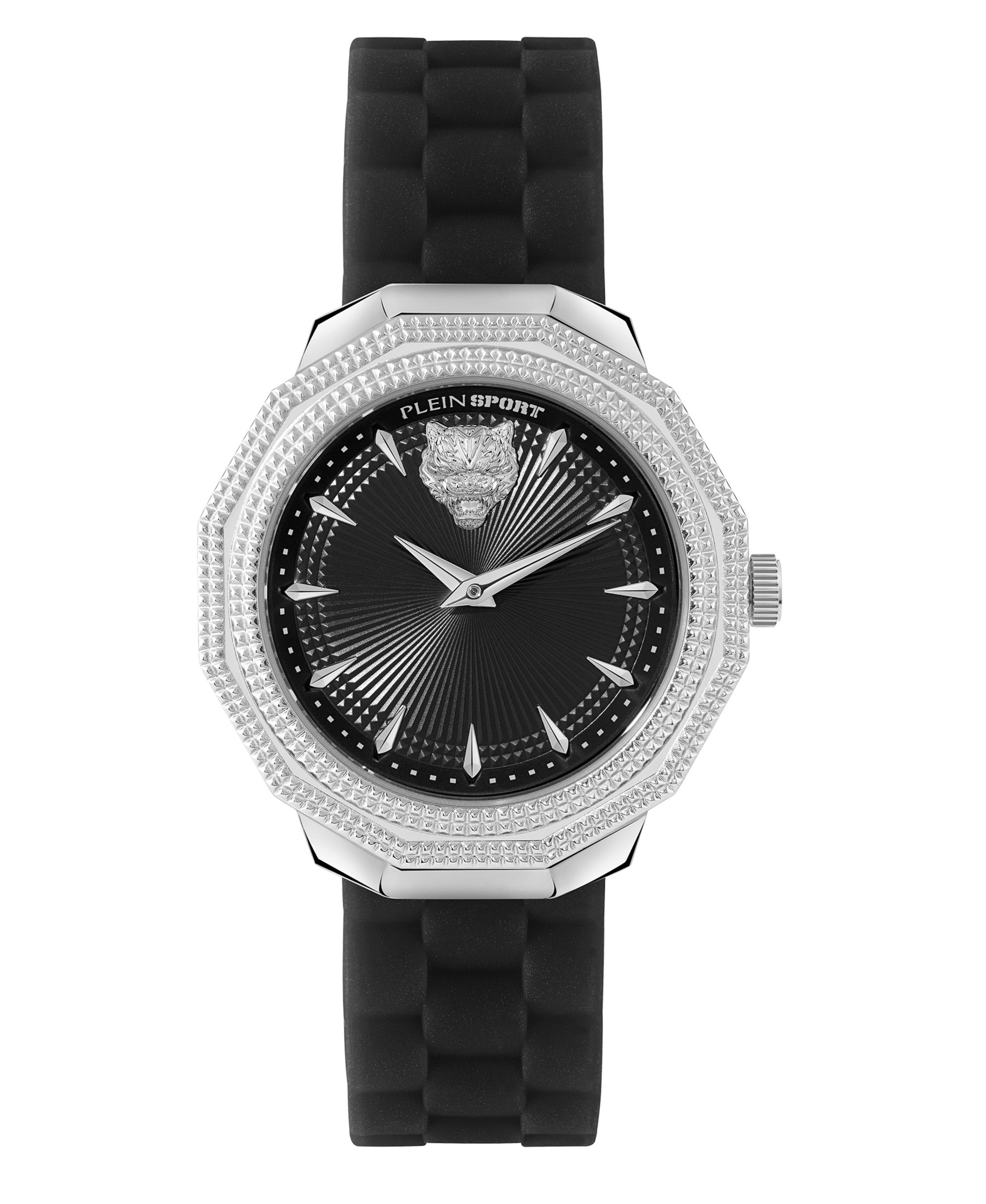 Plein Sport Analogt ur i sølv: forside