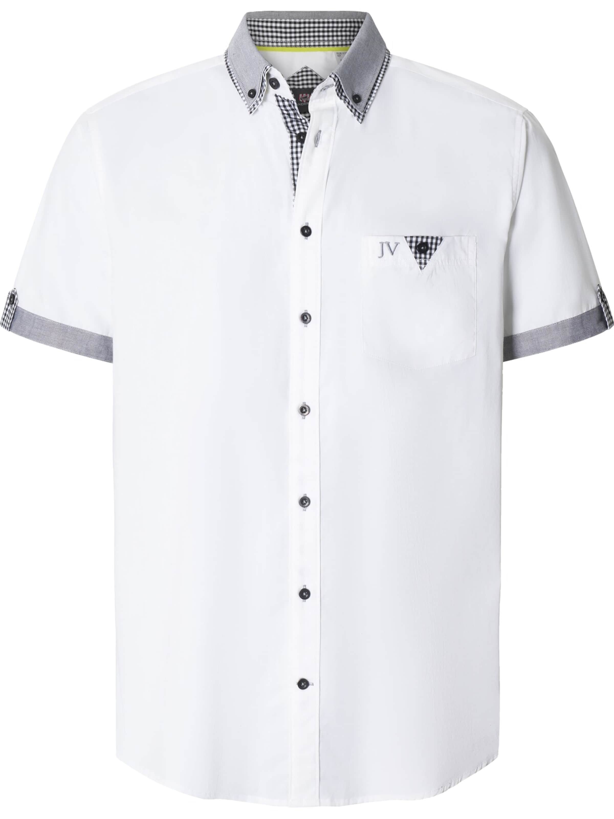 Jan Vanderstorm Comfort fit Button Up Shirt 'Nielas' in White: front