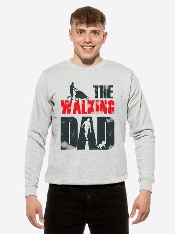 Cotton Prime Sweatshirt 'Walking Dad ' in Grijs: voorkant