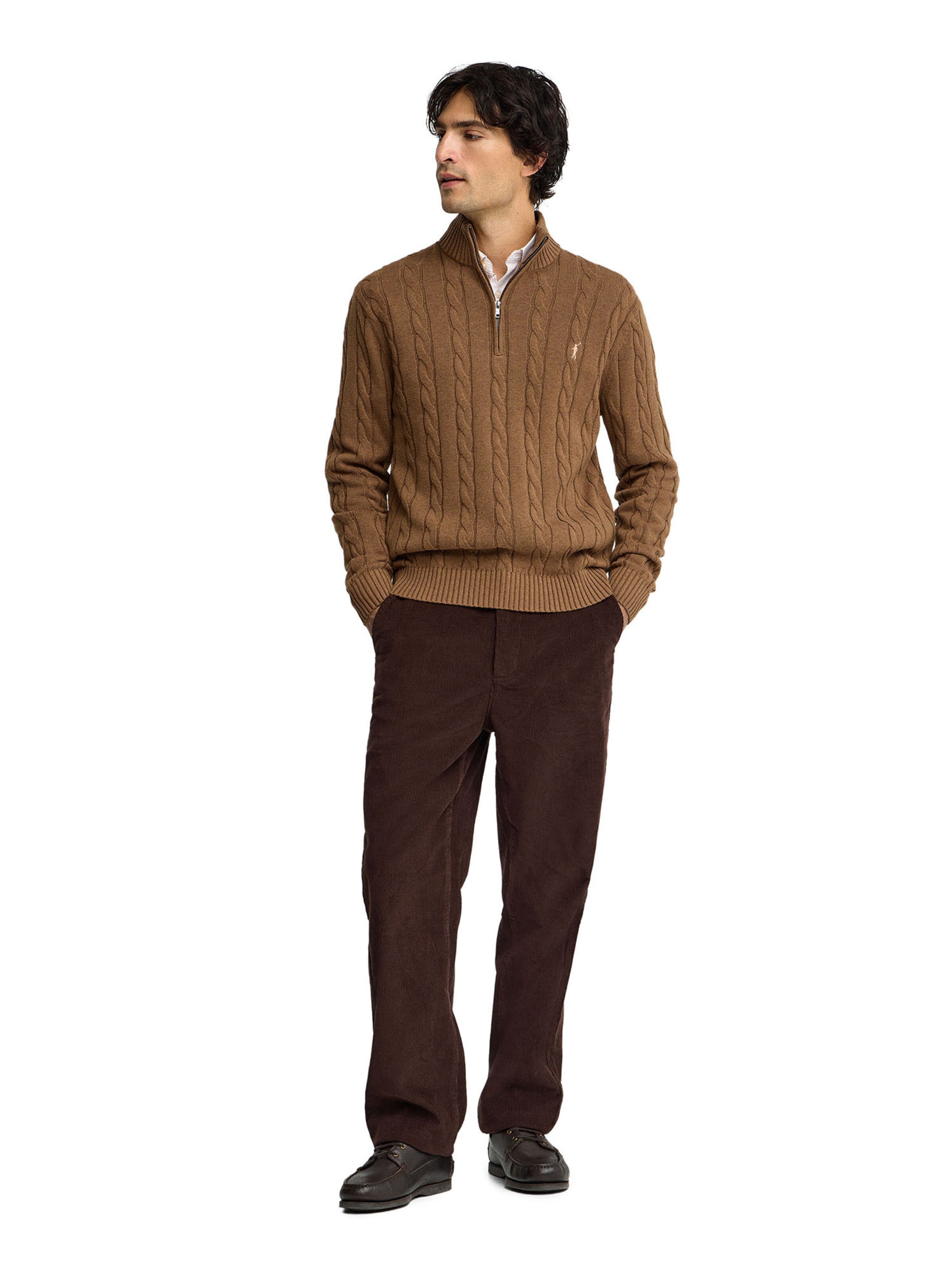 Polo Club Pullover 'RIGBY' in Braun